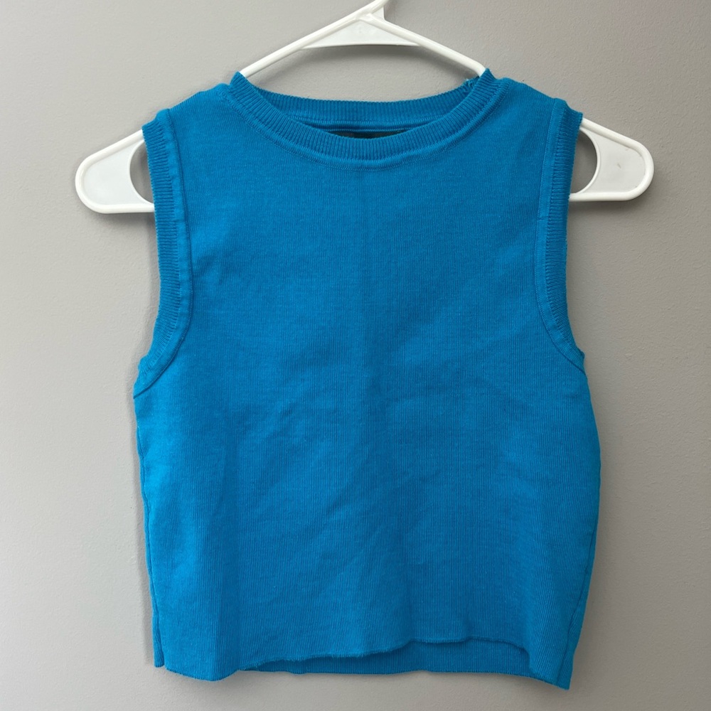Primark Ribbed Stripped Cropped Sleeveless Sweater